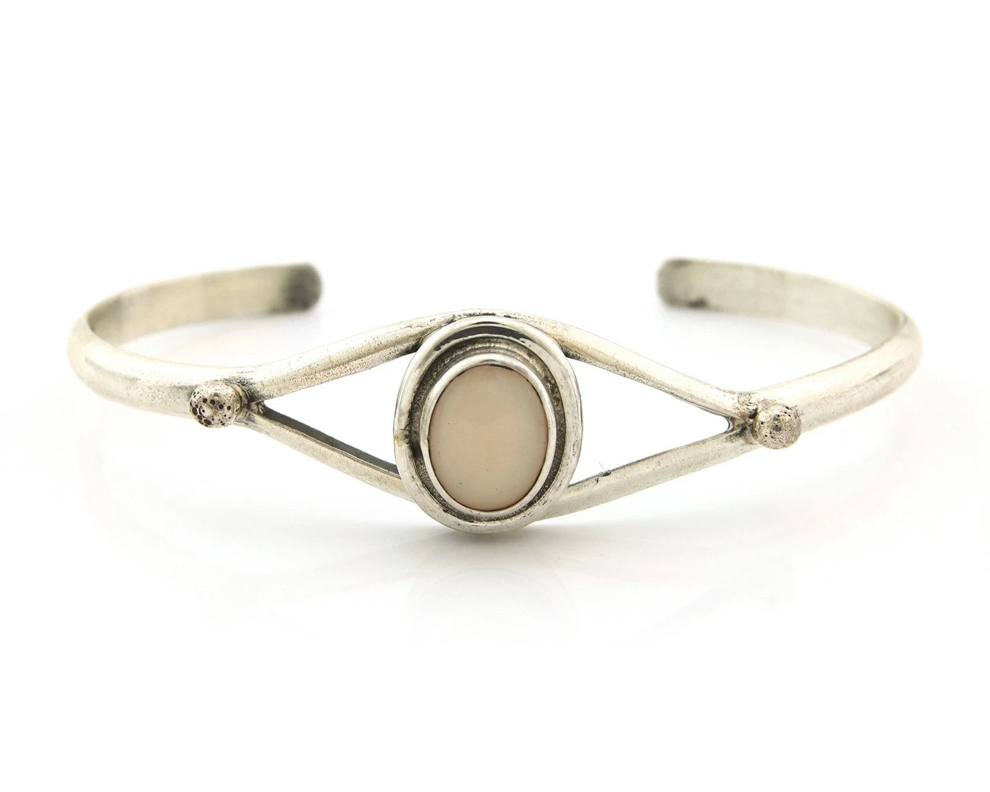 Navajo Cuff Bracelet Sterling Silver Authentic Pink Muscle Native Artist