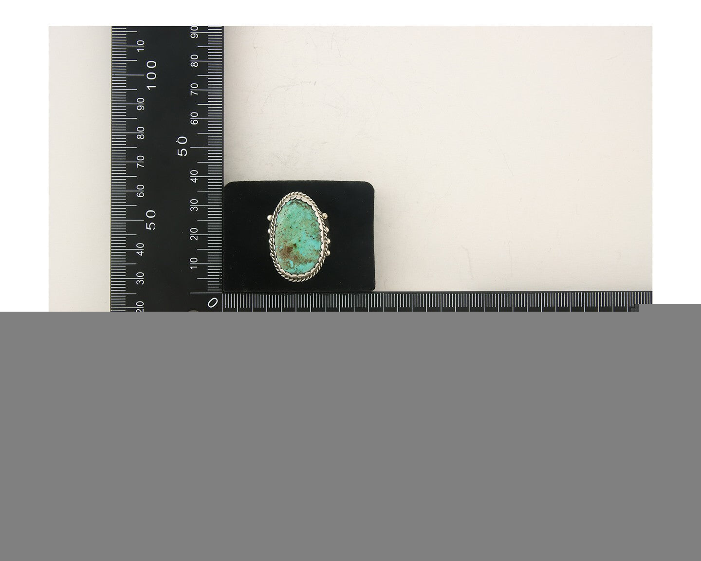 Vintage Navajo Ring 925 Sterling Turquoise Signed FG Size 8.25