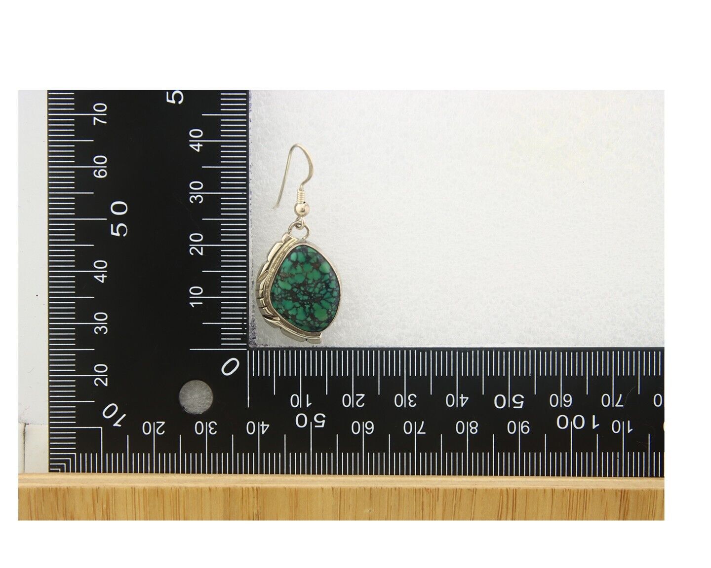 Navajo Earrings 925 Silver Handmade Natural Turquoise Native Artist C.80's