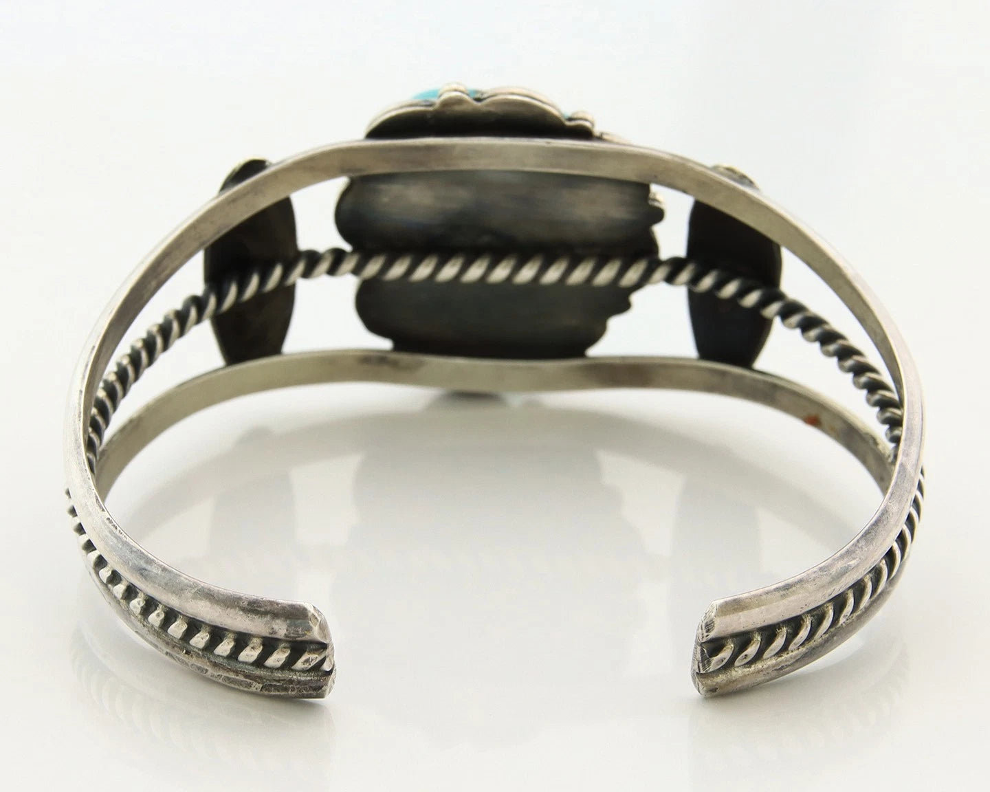 Navajo Cuff Bracelet 925 Sterling Silver Handmade Vintage Signed DK