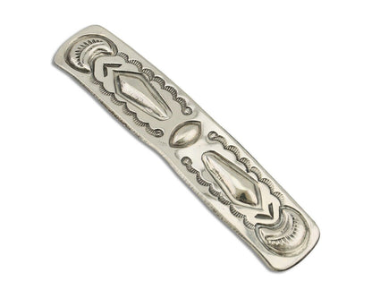 Women's Navajo Hair Clip Hand Stamped 925 Silver Native American Artist C.80's