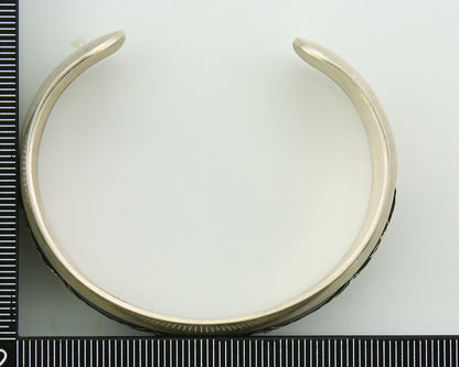 Navajo Bracelet 925 Silver Handmade Cuff Artist Signed B Webb C.80's
