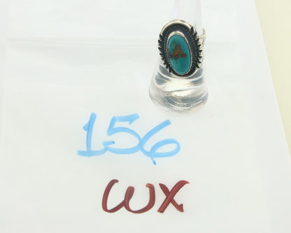 Navajo Ring 925 Sterling Blue Turquoise Artist Signed M Begay C.80's