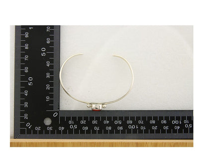 Navajo Bracelet .925 Silver Natural Red Coral Cuff Native American Artist C.80's