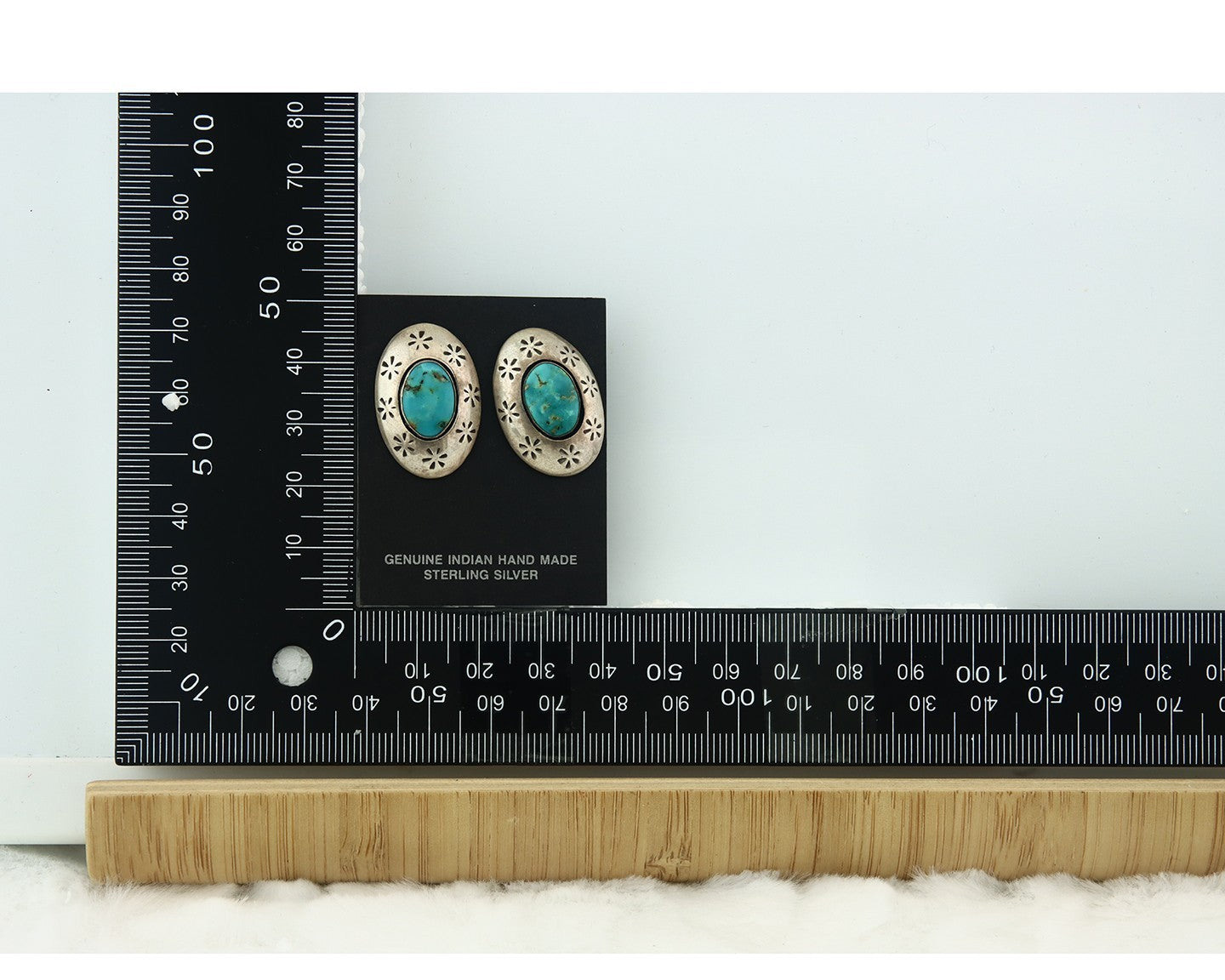 Navajo Earrings Sterling Silver Turquoise Vintage Dangle Handmade