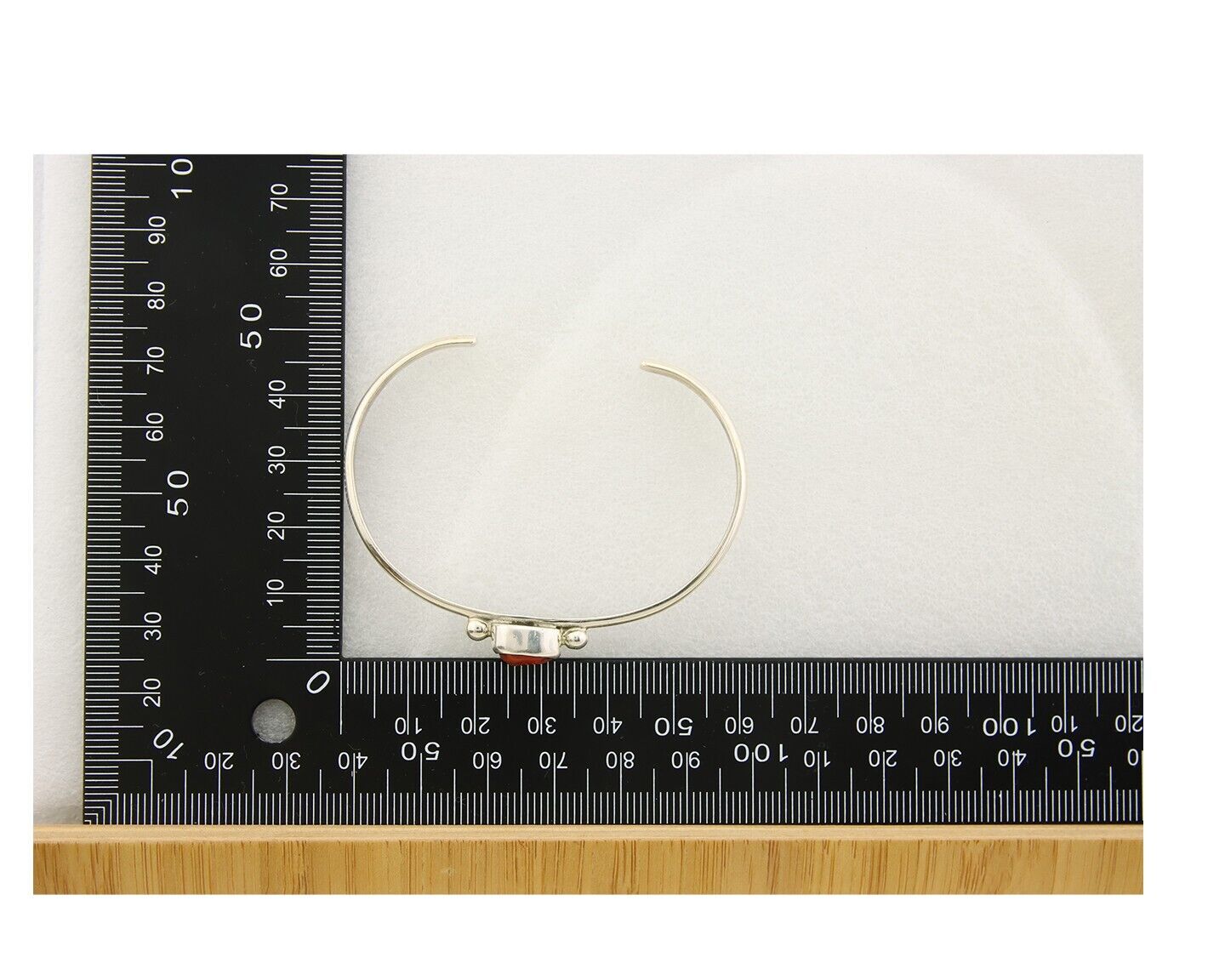 Navajo Bracelet .925 Silver Mediterranean Red Coral Cuff Native Artist C.80's