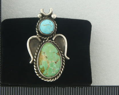 Vintage Navajo Ring 925 Sterling Authentic Turquoise Artist Signed Size 7.75