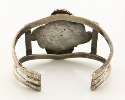 Navajo Cuff Bracelet Sterling Silver Natural Turquoise Native Vintage