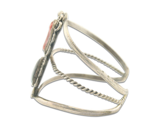 Vintage Navajo Bracelet 925 Silver Handmade Authentic Gemstone Traditional