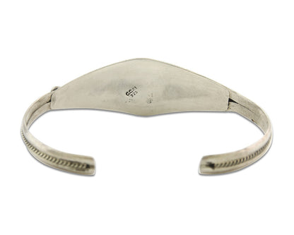 Vintage Navajo Bracelet 925 Silver Turquoise Handmade Signed GC 01 (The Turtle)