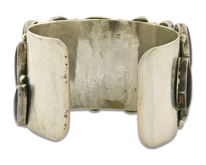 Vintage Navajo Bracelet 925 Silver Onyx Traditional Handmade Native American