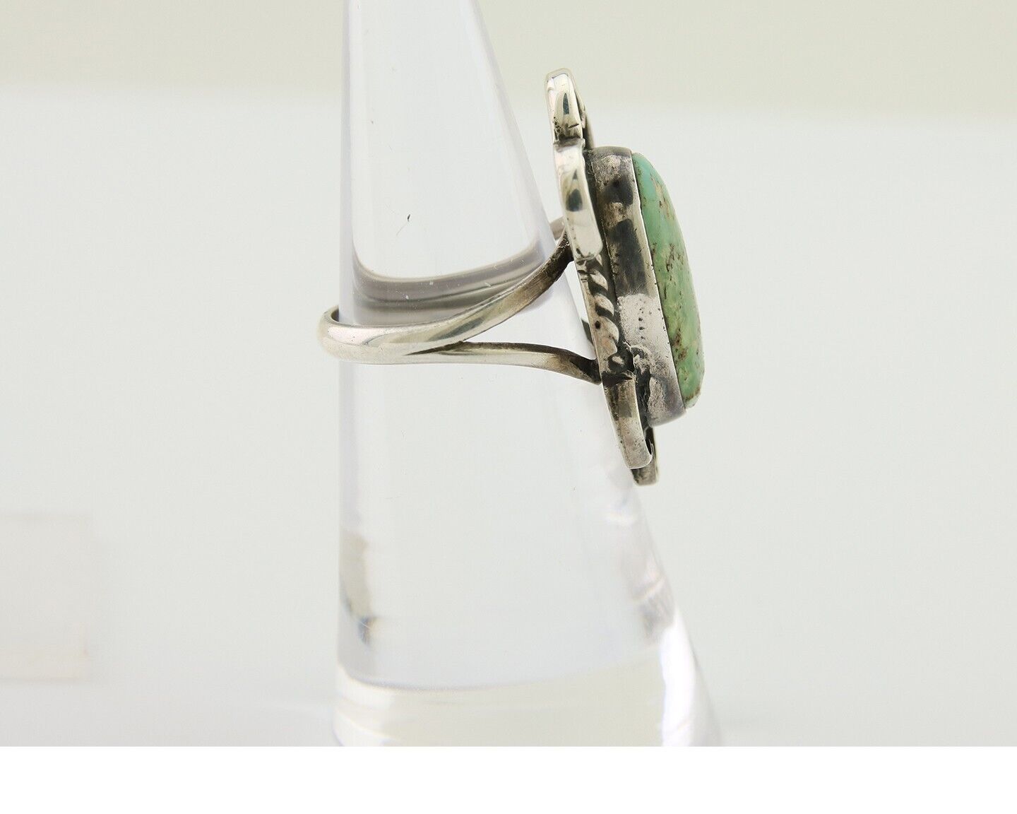 Navajo Handmade Ring 925 Silver Turquoise Native Artist C.80's