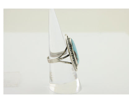 Navajo Ring 925 Silver Turquoise Native American Artist C.80's