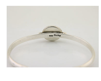 Navajo Bracelet 925 Silver Blue Turquoise Native American Artist C.80's