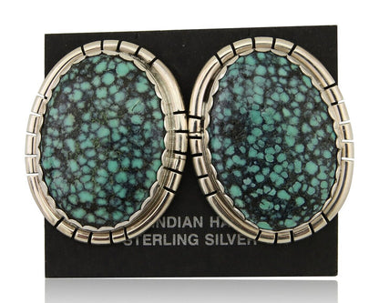 Navajo Earrings 925 Silver Mine 8 Turquoise Native American Artist C.80's