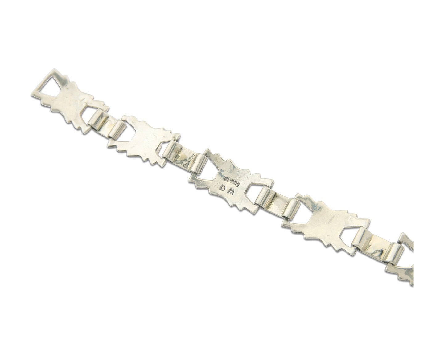 Vintage Navajo Bracelet 925 Silver Handmade Authentic Traditional Signed DM