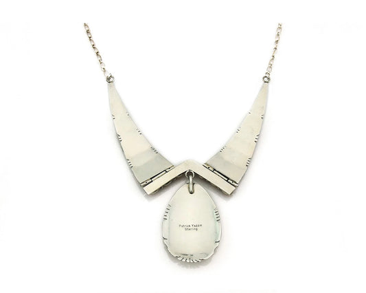 Navajo Necklace 925 Sterling Silver Natural Coral Vintage Signed Tom Yazzie