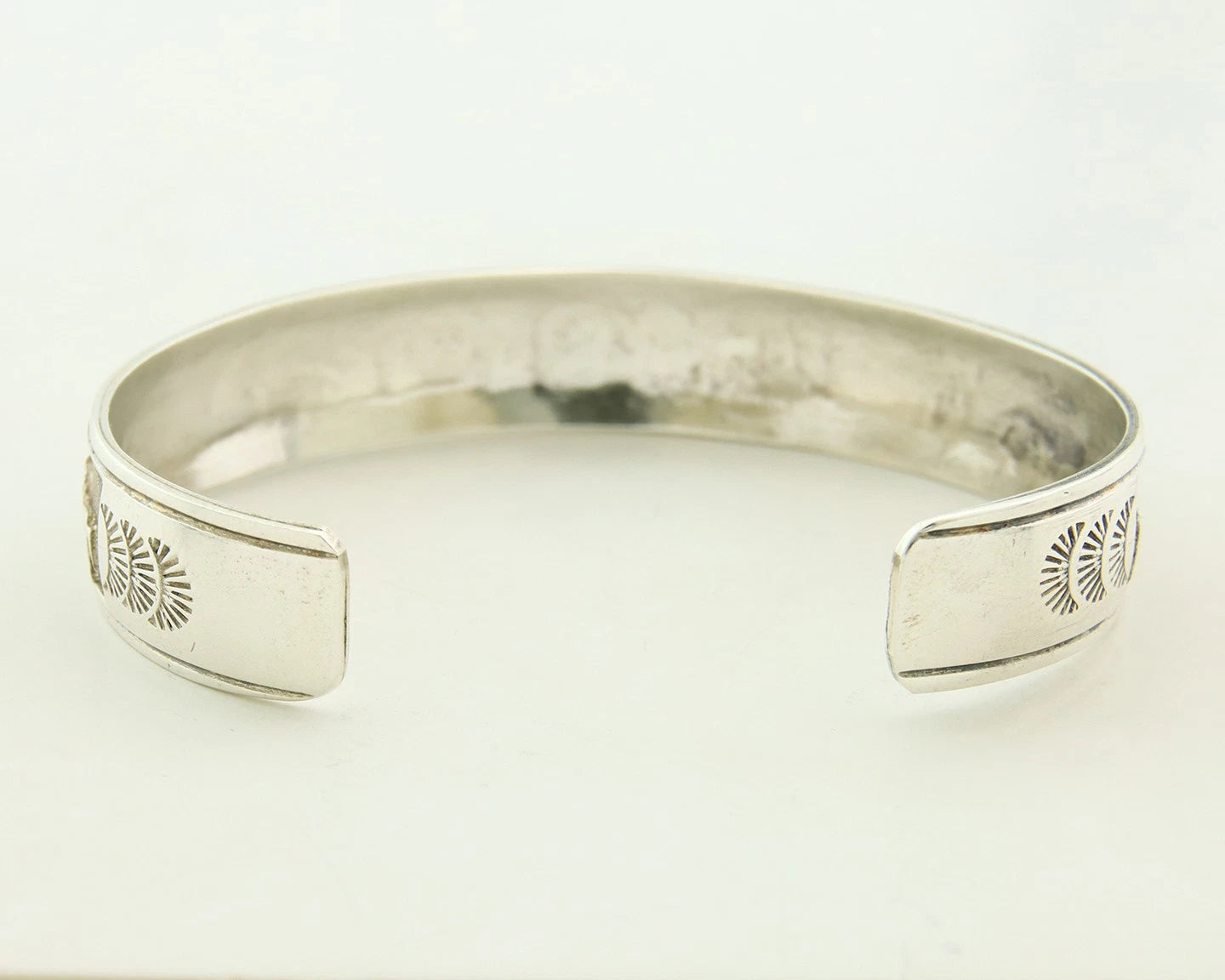 Navajo Cuff Bracelet Sterling Silver & 14k Gold Vintage Handmade Signed NAKAI