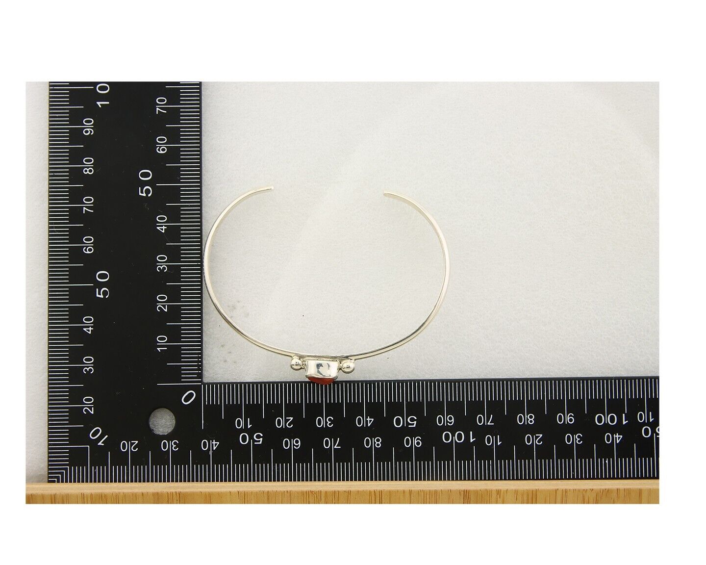 Navajo Bracelet .925 Silver Mediterranean Red Coral Cuff Native Artist C.80's