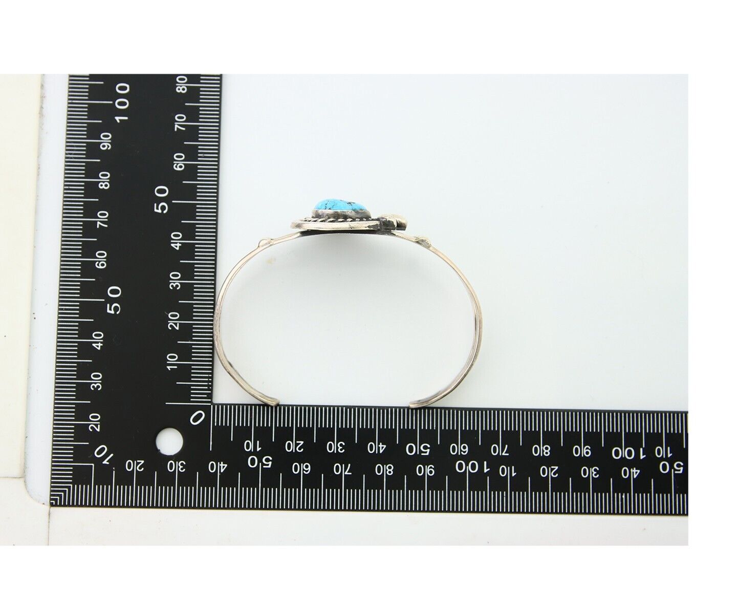 Navajo Bracelet 925 Silver Turquoise Cuff Artist Signed C Montoya C.80's