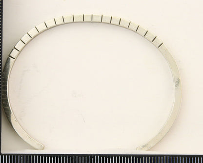 Navajo Bracelet 925 Silver Hand Stamped Signed M.C. ISASIB C.80's