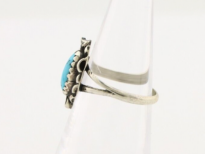 Navajo Ring 925 Silver Turquoise Artist Signed SkyStone Creations C.80's