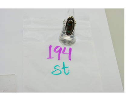 Navajo Ring 925 Silver Turquoise Artist Signed Sunrise C.80's