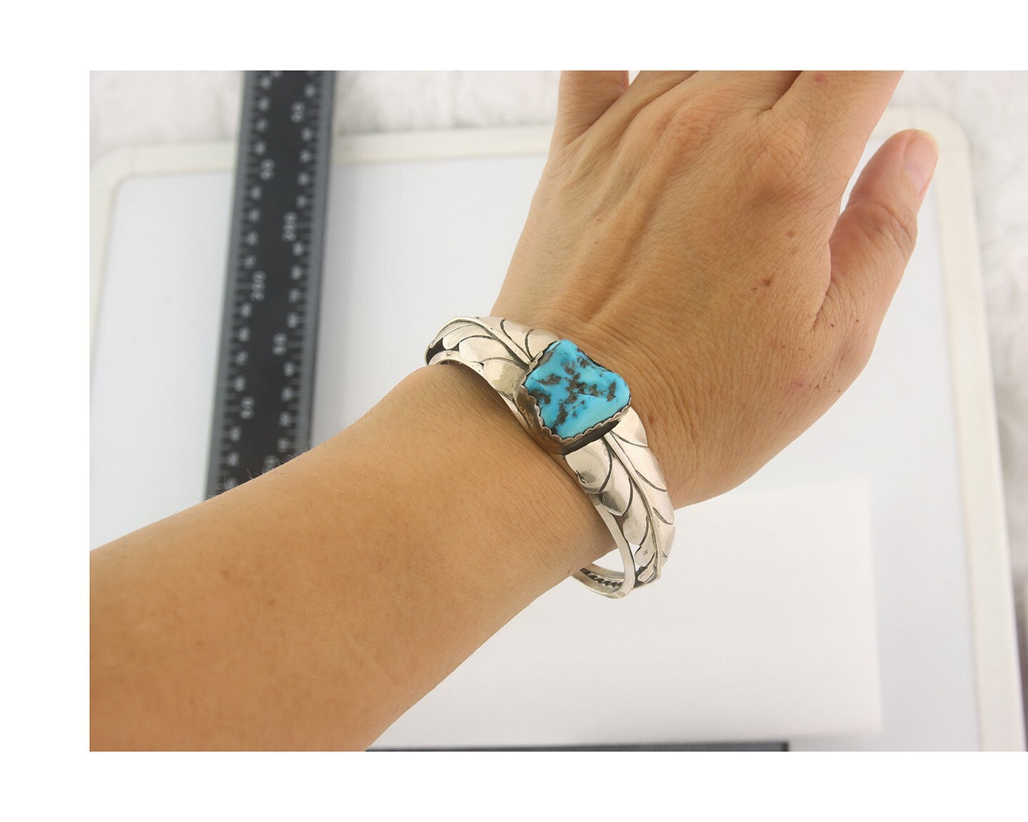 Vintage Navajo Bracelet 925 Silver Turquoise Traditional Handmade Authentic