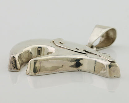 Navajo Spirit Bear Pendant 925 Sterling Silver Native Artist C.80's
