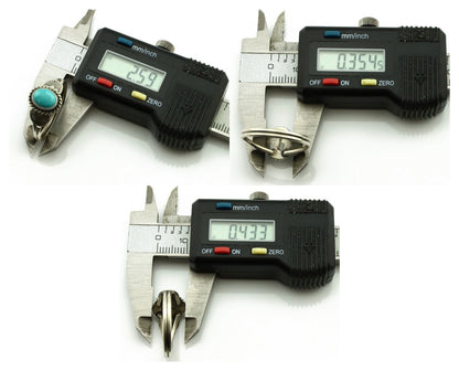 Navajo Ring 925 Silver Natural Blue Turquoise Native Artist C.80's