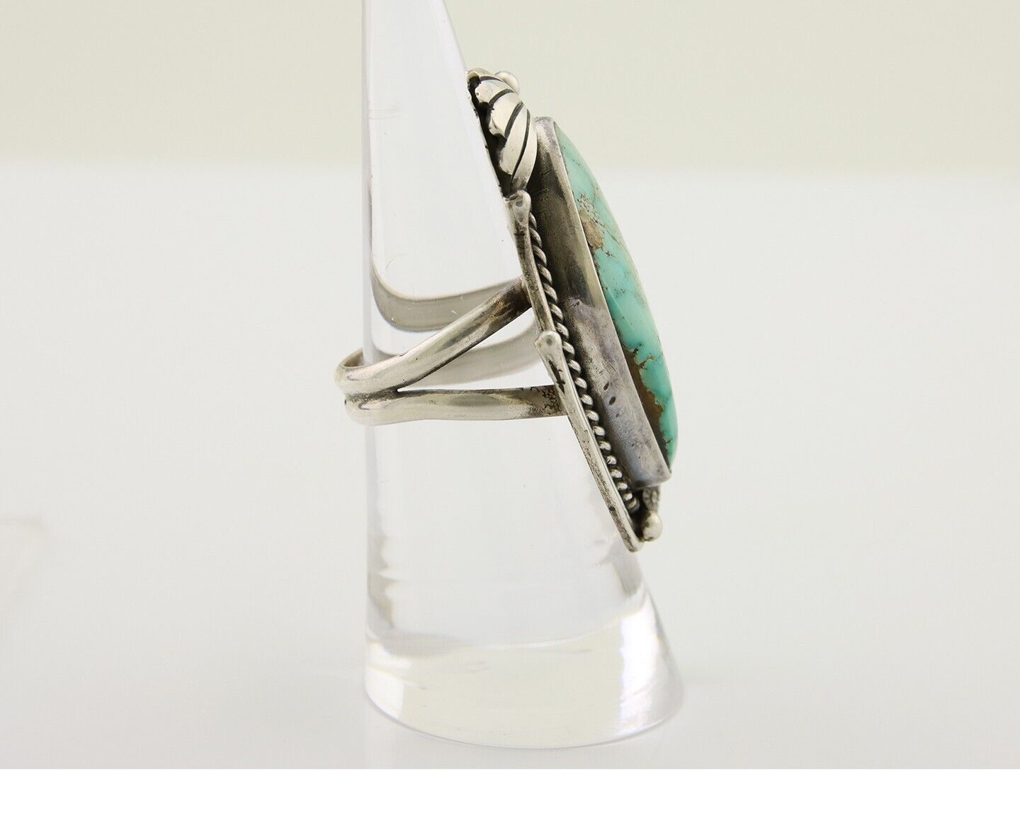 Navajo Ring 925 Silver Turquoise Artist Signed MC C.80's