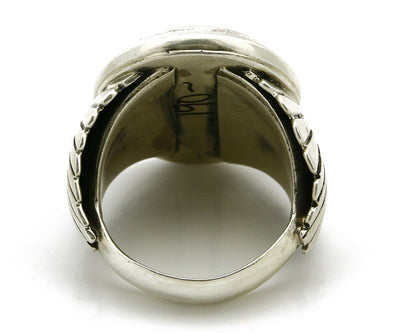 Navajo Ring .925 Silver Turquoise Handmade Signed Doug Zachary C.1980's