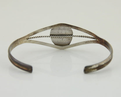 Navajo Paw Bracelet 925 Silver Blue Turquoise Native American Artist C.80's