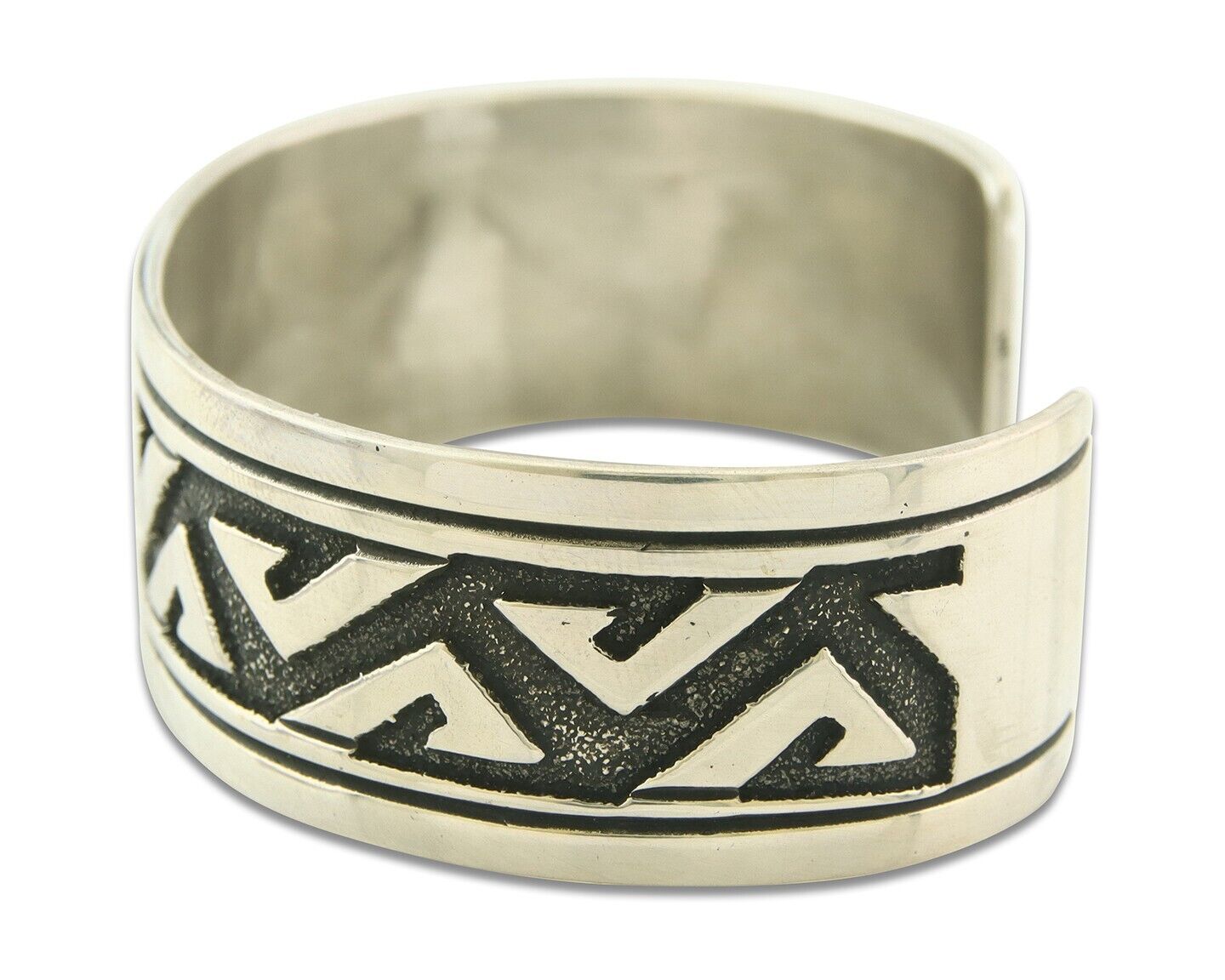 Navajo Bracelet 925 Silver Artist Signed Thomas Singer Cuff C.80's