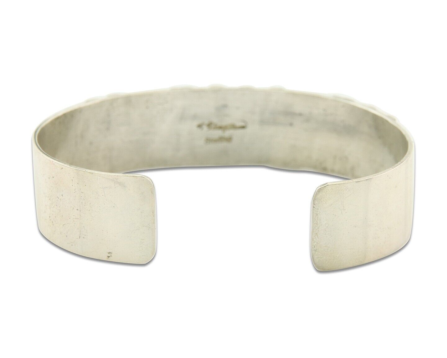 Navajo Bracelet Gold & 925 Silver Handmade 16 mm Wide Signed Thomas Singer C80s