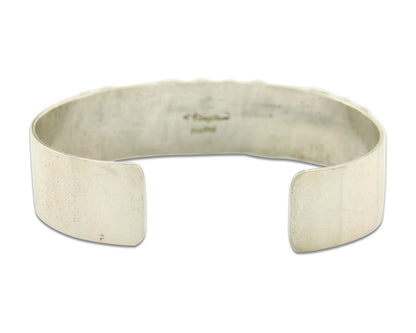 Navajo Bracelet Gold & 925 Silver Handmade 16 mm Wide Signed Thomas Singer C80s