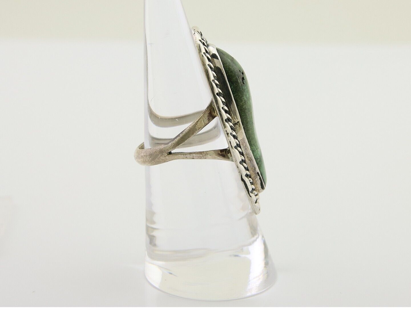 Navajo Ring 925 Silver Damele Turquoise Artist Siged E. A. C.80's