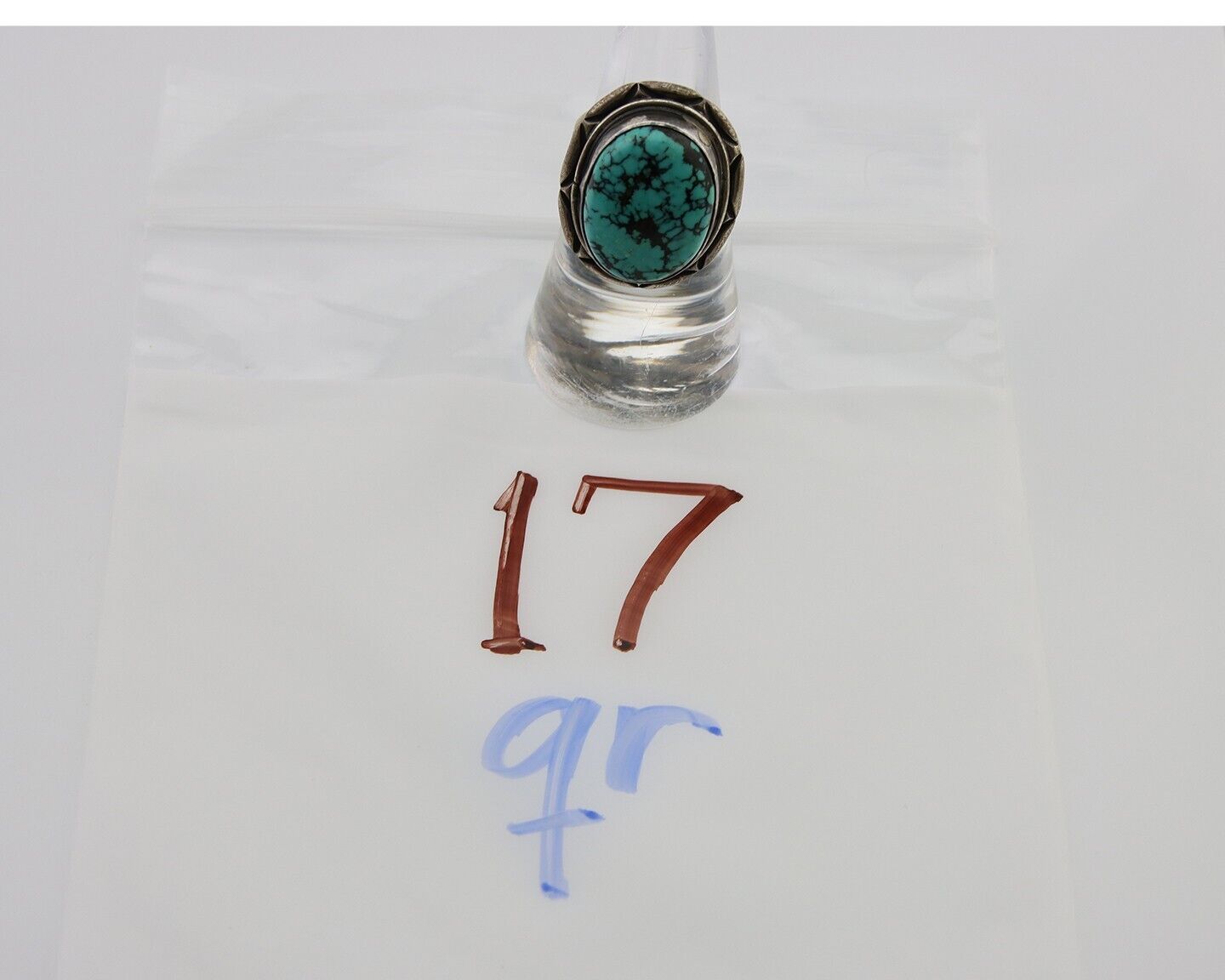 Navajo Handmade Ring 925 Silver Turquoise Native American Artist C.80's