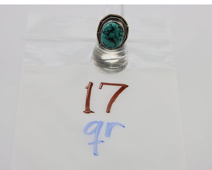 Navajo Handmade Ring 925 Silver Turquoise Native American Artist C.80's