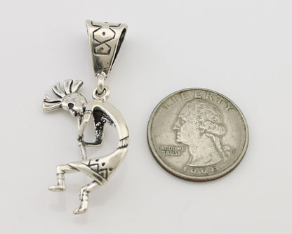 Navajo Kokopelli Pendant 925 Sterling Silver Native Artist Masha C.80's