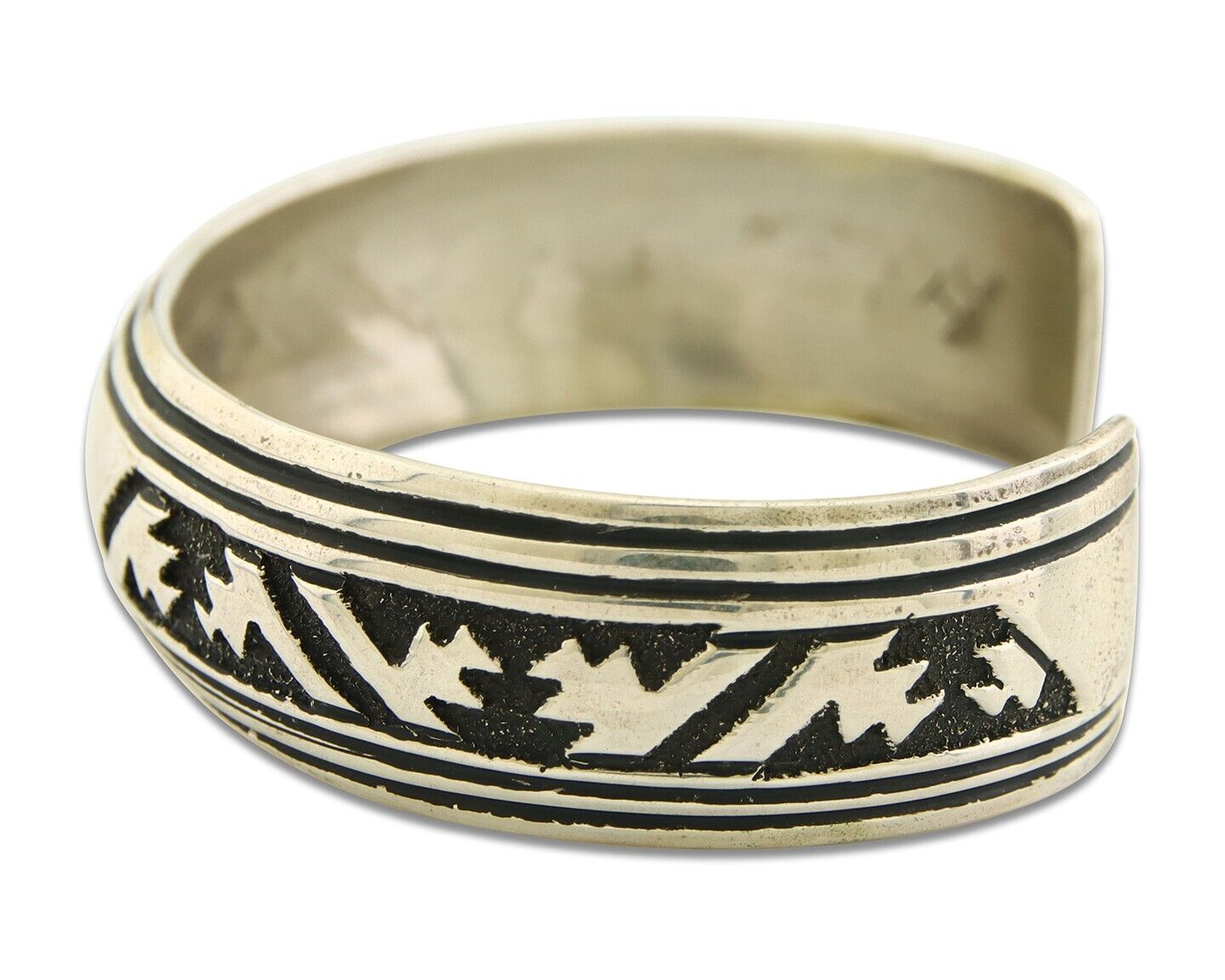 Navajo Bracelet 925 Silver Handmade Cuff Artist Signed Tommy Singer C.80's