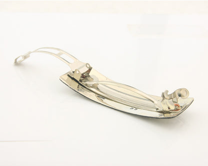 Vintage Navajo Barrette 925 Sterling Silver Hand Stamped Signed DB