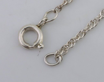 Navajo Turquoise Handmade Necklace 925 Silver Artist Signed PM C.80s