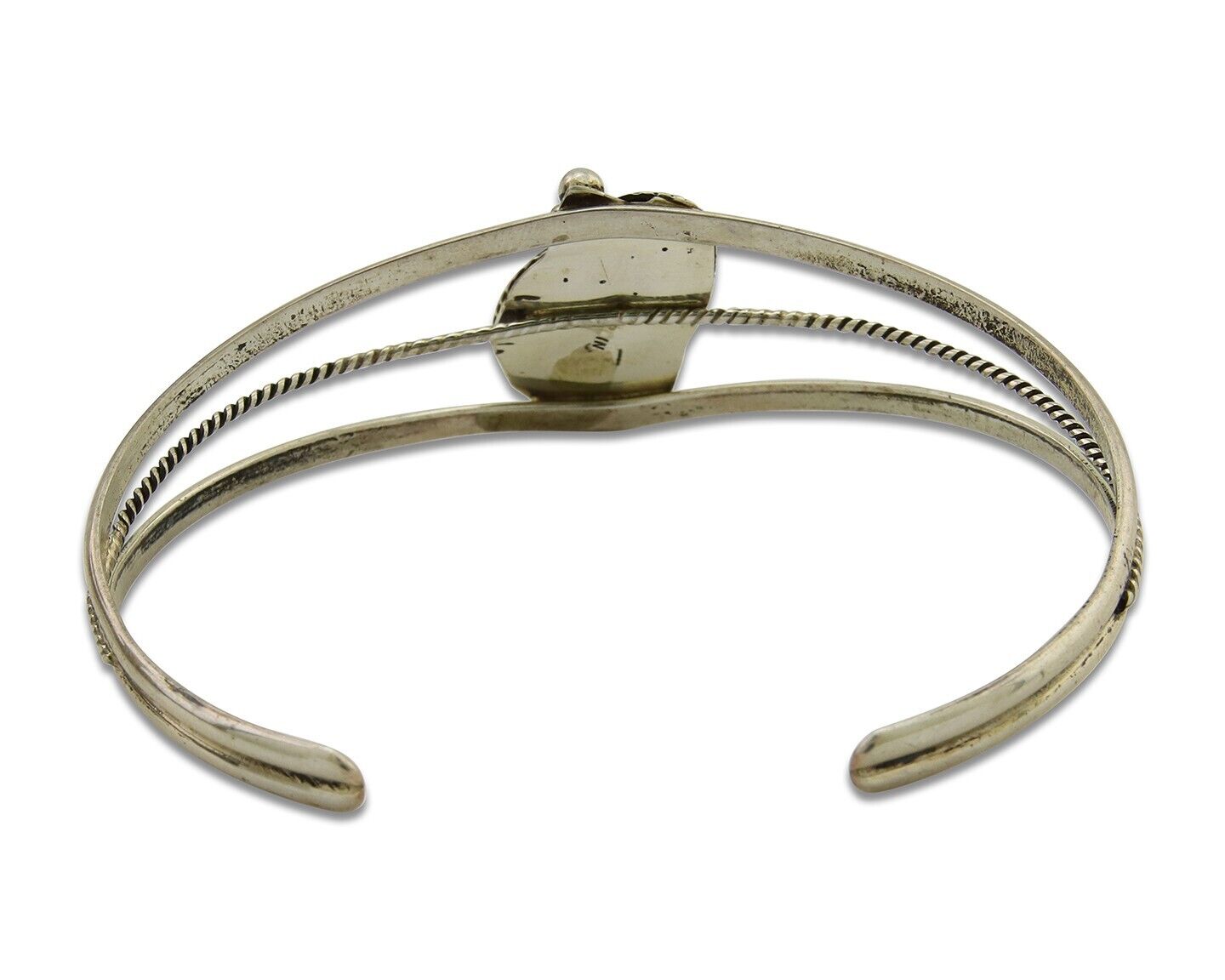 Navajo Cuff Bracelet 925 Silver Turquoise Native American Artist Handmade C.80's