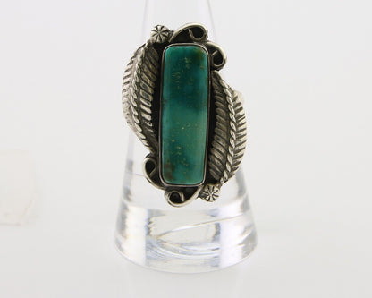 Navajo Handmade Ring 925 Silver Natural Turquoise Native Artist C.80's