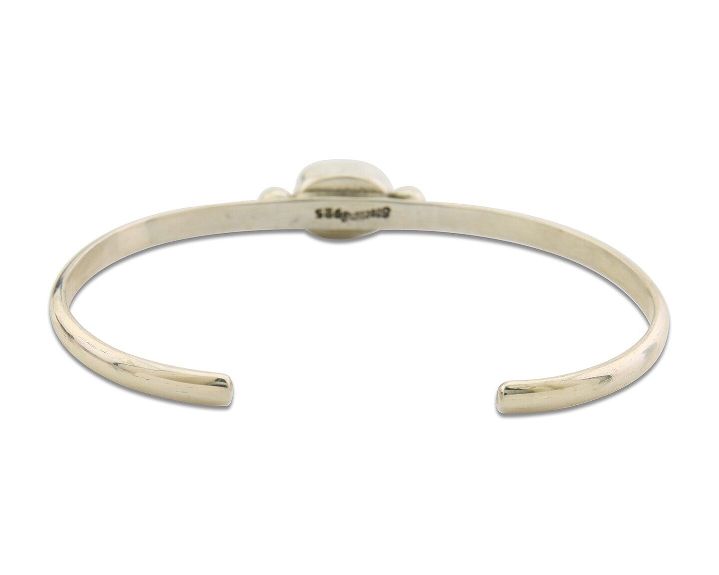 Navajo Bracelet .925 Silver Mediterranean Red Coral Cuff Native Artist C.80's