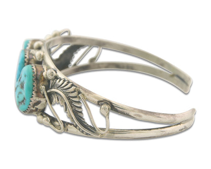Vintage Navajo Bracelet 925 Silver Turquoise Traditional Handmade Authentic