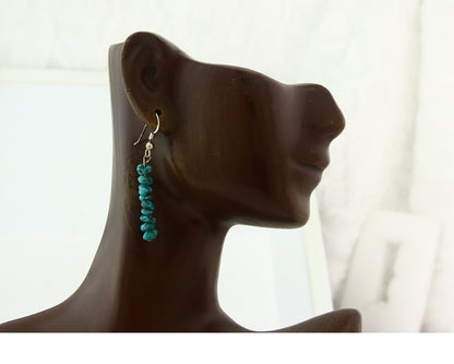 Navajo Earrings Sterling Silver Turquoise Dangle Vintage Authentic