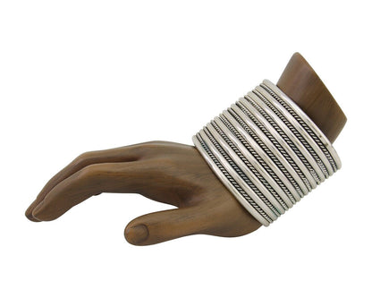 Navajo Wide Cuff 925 SOLID Silver Bracelet Artist TAHE C.80's