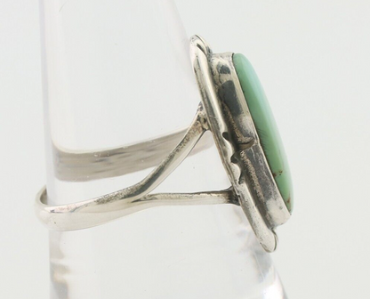 Navajo Ring 925 Silver Natural Turquoise Native American Artist Signed C.80's